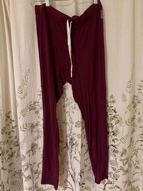 Free people Wine Burgundy Lounge Pants with Drawstring